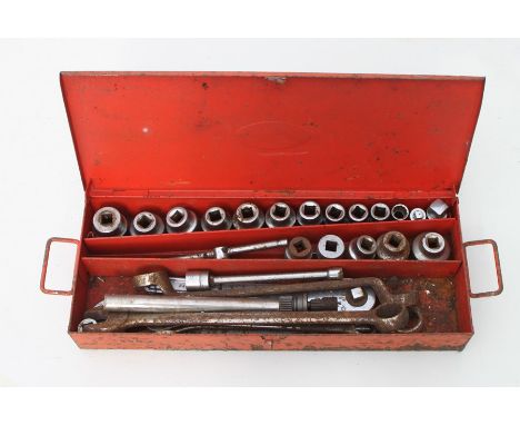A vintage Britool 3/4 inch drive socket set.