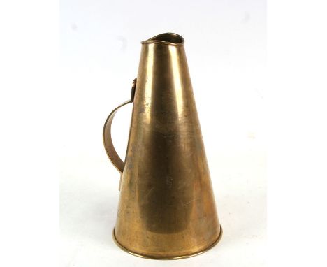 A vintage brass Loud Hailer with replacement handle. Overall length 32.5cms (12.75ins)