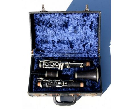 A French Selmer clarinet, cased.
