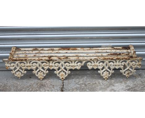 A Victorian cast iron wall shelf, 96cms (38ins) wide.