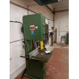 Wadkin C5 vertical band saw Serial number 88887. Purchaser responsible for electrical