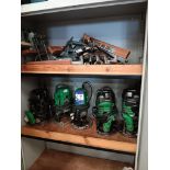 5 Various Hitachi routers & a quantity of cutting gates