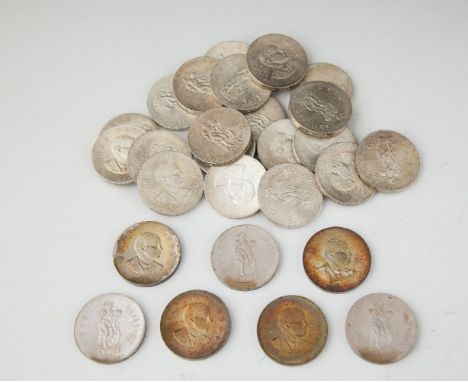 A COLLECTION OF TWENTY SEVEN PADRAIG PEARSE SHILLINGS,  each with relief portrait of Padraig Pearse (1879-1916) on the obvers