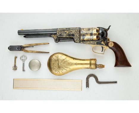 THE SAM HOUSTON COMMEMORATIVE COLT WALKER REVOLVER, in fitted presentation case with tooled leather top inscribed 1973 Sam Ho