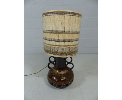 West German Pottery lamp along with original shade