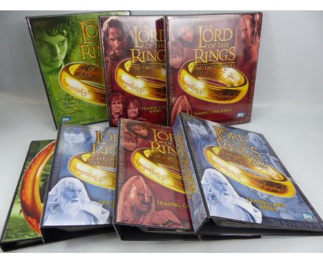 The Lord of the Rings - Trading card Ring Binders. Seven in total mostly all full