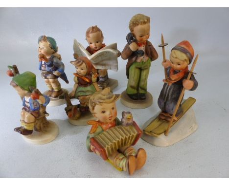 Seven West German Goebel Hummel figures. All marked. 