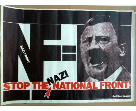 "Stop the Nazi National Front" offset lithograph in black and red; King, David, born 1943 - died 2016 (designer); Anti Nazi L