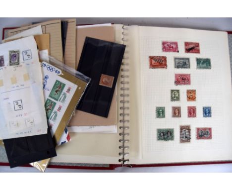 A large collection of stamps, mostly British Commonwealth, including first day covers and five albums