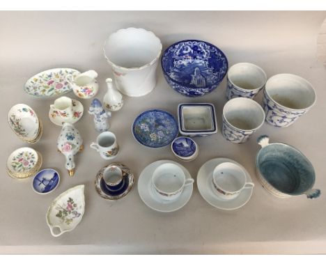 A quantity of china including Aynsley, Wedgwood, Minton, Royal Doulton 'Camilla', New Chelsea, Spode, Danish Pottery and Limo