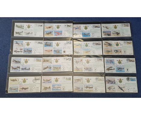 Superb Signed 75th Anniversary of RAF Collection of FDCs. RAF (75)1 - RAF (75) 31. Housed in a Benhams Ring Binder Folder. Si