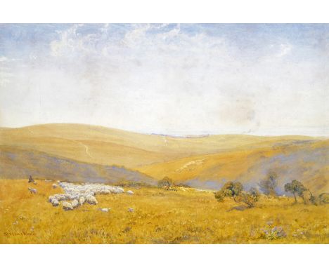 Robert Thorne Waite R.W.S. (1842-1935) The Sussex Downs Signed Watercolour 35 x 52cm; 13¾ x 20½in ++Some very light staining 
