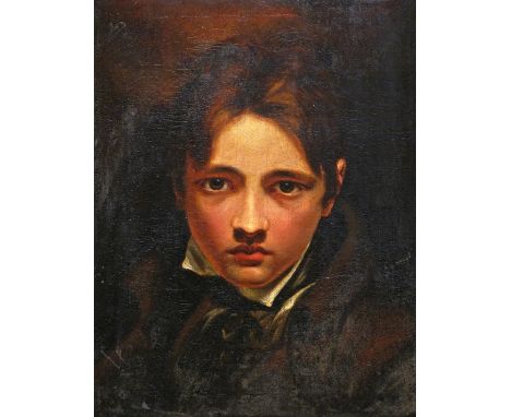 George Henry Harlow (1787-1819) Self Portrait Oil on canvas 46 x 36cm; 18 x 14in ++Old lining, fine craquelure and crystalisi