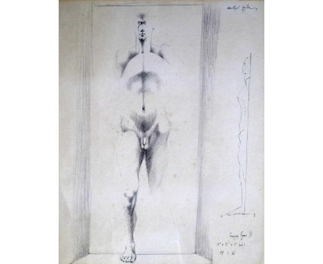 ‡ Michael Ayrton (1921-1975) Emerging figure II Signed, titled and dated 24.1.66 and inscribed with sizes Pencil 49 x 39cm; 1