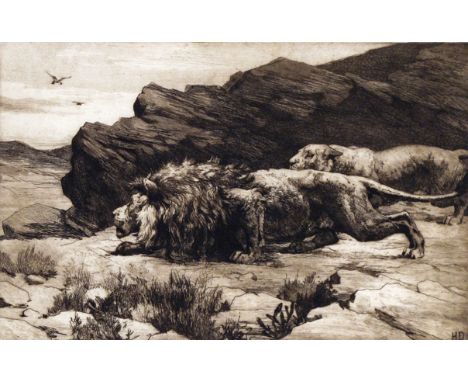 Herbert Thomas Dicksee (1862-1942) The Marauders; His Royal Highness The first signed in pencil Both etchings, published by T