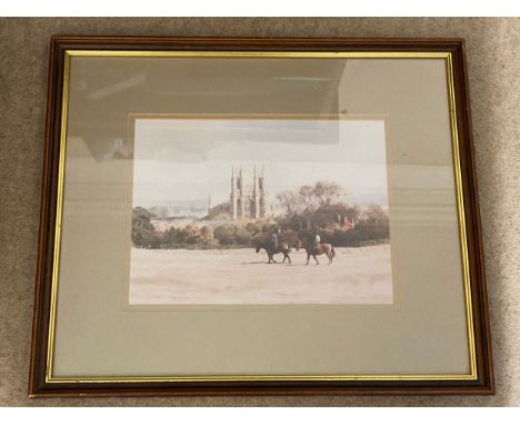 A framed print of Beverley Westwood by Roger Davies 21.5cms x 29.5cmsCondition ReportGood condition.