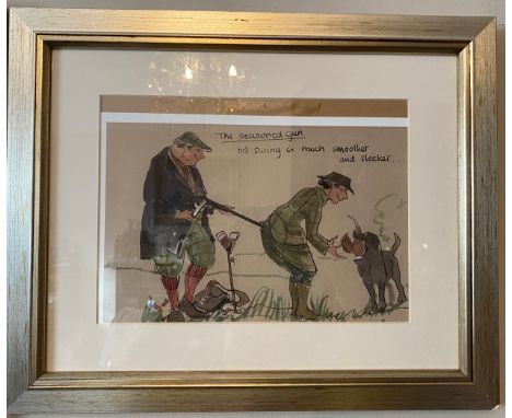 Mark Hutchinson print "The Seasoned Gun"  with Certificate of Authenticity to back. 19cms x 26cms.Condition ReportGood condit