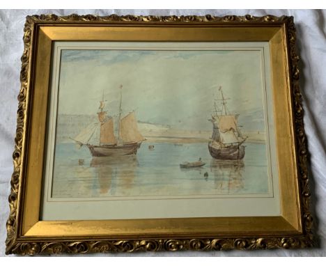 Watercolour seascape by N. Egley ? 1835. 23 x 31cm.Condition ReportGood.