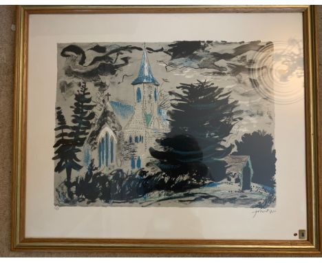 JOHN PIPER signed limited edition print 43/76 Highcross Hampshire. Signed lower right. 56 x 70cms.Condition ReportA few bugs 