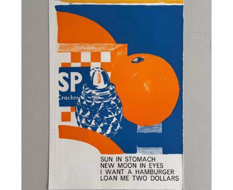 Original double-sided color lithographs on BFK Rives paper from the 1964 limited edition landmark publication 1 Cent Life. Co