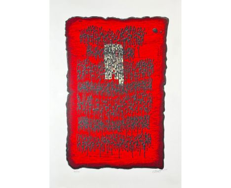 Lithograph titled Prophesy. Signed lower right numbered 78/150. Sight size 21" x 29". 
