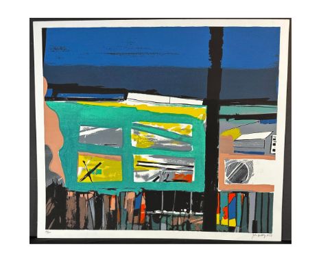 Serigraph titled Witness Signed lower right numbered 184/200. Sight size 30" x 27" Condition: Small crease bottom right 