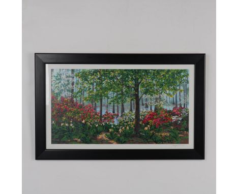 This original color lithograph on paper is after an original artwork by American couple Wendy and Kevin Schaefer-Miles who pa