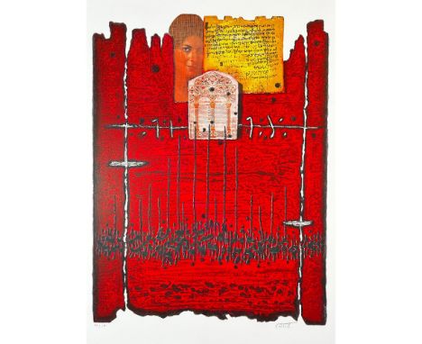 Lithograph titled Above Jerusalem. Signed lower right numbered 88/150. Year 1979 Sight size 29.75" x 21.5". 