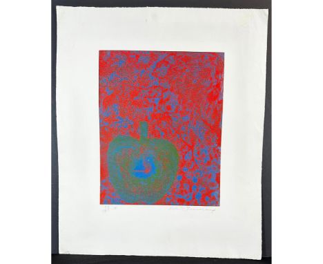 Lithograph titled Green Apple Signed lower right numbered 58/125. Sight size Condition: There are some creases on the margins