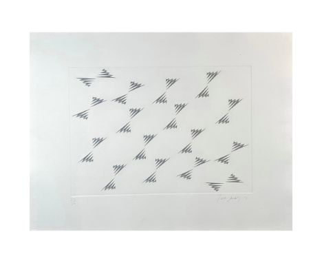 Etching titled From Encounter Suite (1) Signed lower right numbered 27/50 Year 1971 Sight size 31" x 23" 