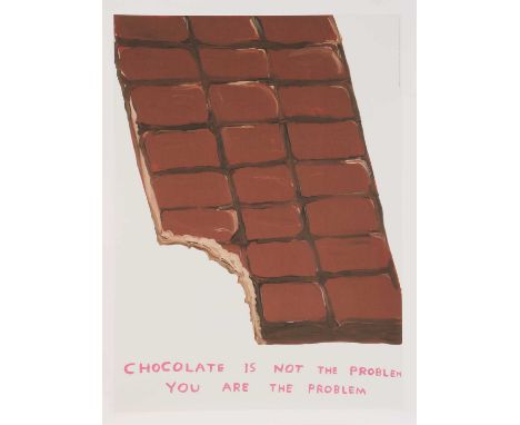 ▴ David Shrigley (b.1968)'Chocolate Is Not the Problem'offset lithograph in colours80 x 60cm, unframedCondition ReportPreviou