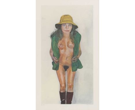 ▴ Peter Blake RA (b.1932)Costume Life Drawing - Yellow Hatlithograph printed in colours, signed and numbered '347/500' in pen