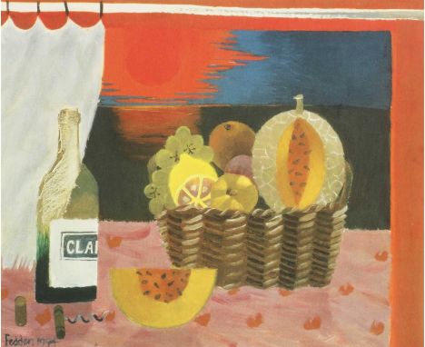 ▴ Mary Fedden RA (1915-2012)'Red Sunset'offset lithograph in colours, 2000, signed 'Fedden' in pencil l.l. and numbered '344/