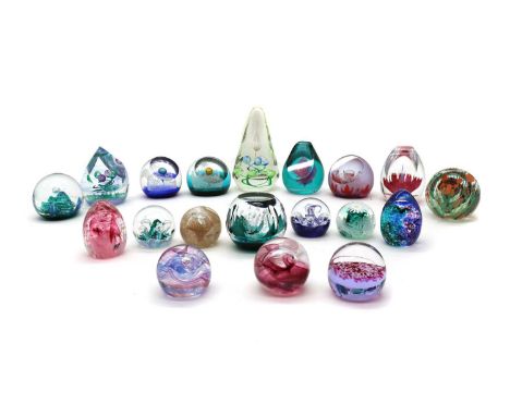 A collection of boxed Caithness glass paperweights,to include 'Artisan Collectors Society 2007', no. 72, 'Jubliee Orchid', no