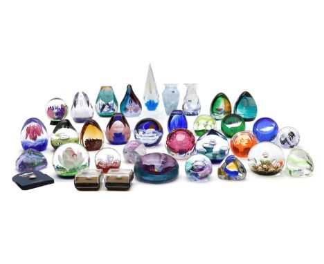 A collection of boxed Caithness glass paperweights,to include 'Waterlily Refelctions', 83/150, 'Jack in the Box', limited edi