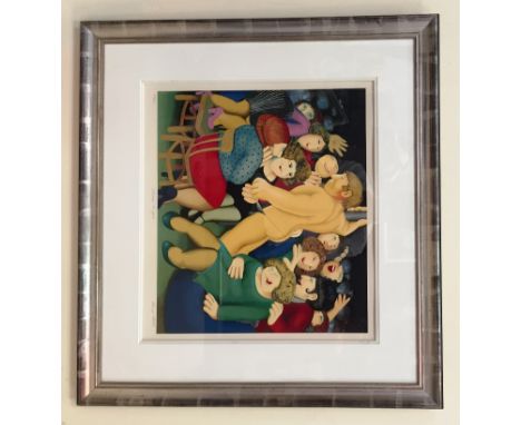 Beryl Cook (1926-2008): 'Ladies' Night', silkscreen print, hand signed in pencil, titled & numbered 199/300, Halcyon Gallery 