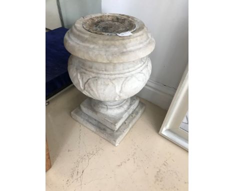 A marble garden planter