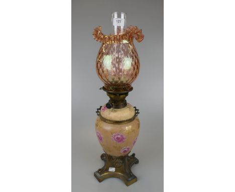 Doulton Burslem oil lamp 