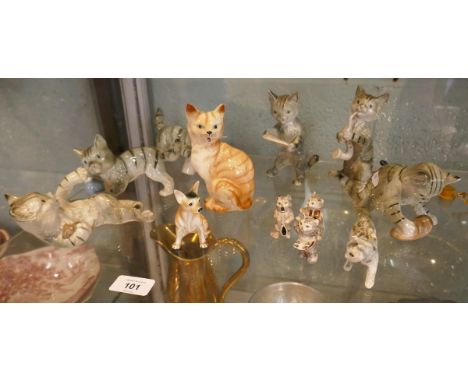 Collection of ceramic cats 