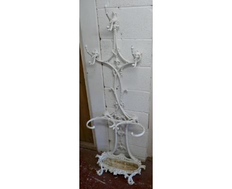 Coalbrookdale style cast iron hall/stick stand 