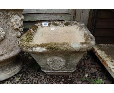 Square stone planter 