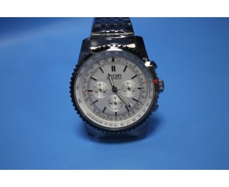 FIVE JEDIR CHRONOMETER WRIST WATCHES IN CASES A/F