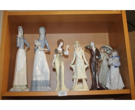 A COLLECTION OF CONTINENTAL STYLE FIGURINES TO INCLUDE NAO