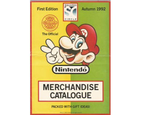 A Nintendo First Edition Merchandise Catalogue Autumn 1992. A 12page full colour advertising catalogue for early Nintendo ele