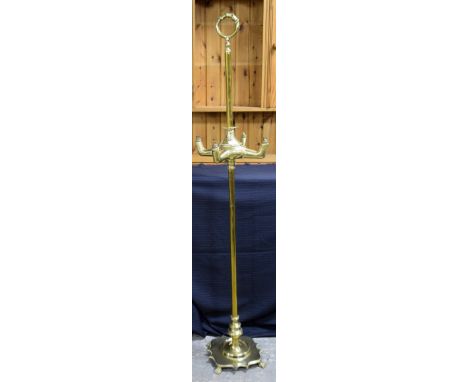 Eastern brass adjustable standard oil lamp converted to electricity.     