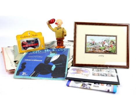 Nomura (TN Toys Japan) Ko-Ko Mechanical Sandwich Man Castlehouse diecast model, boxed, first day covers, collection of sheet 