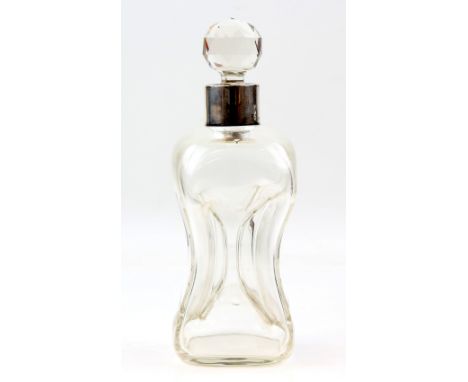 Silver mounted Glug Glug decanter, Birmingham 1912, .     