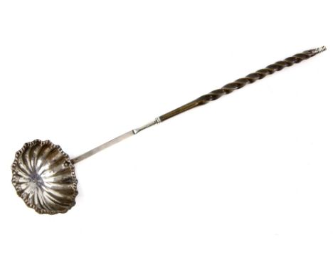 Scottish silver Queens pattern sauce ladle, Glasgow 1853.     