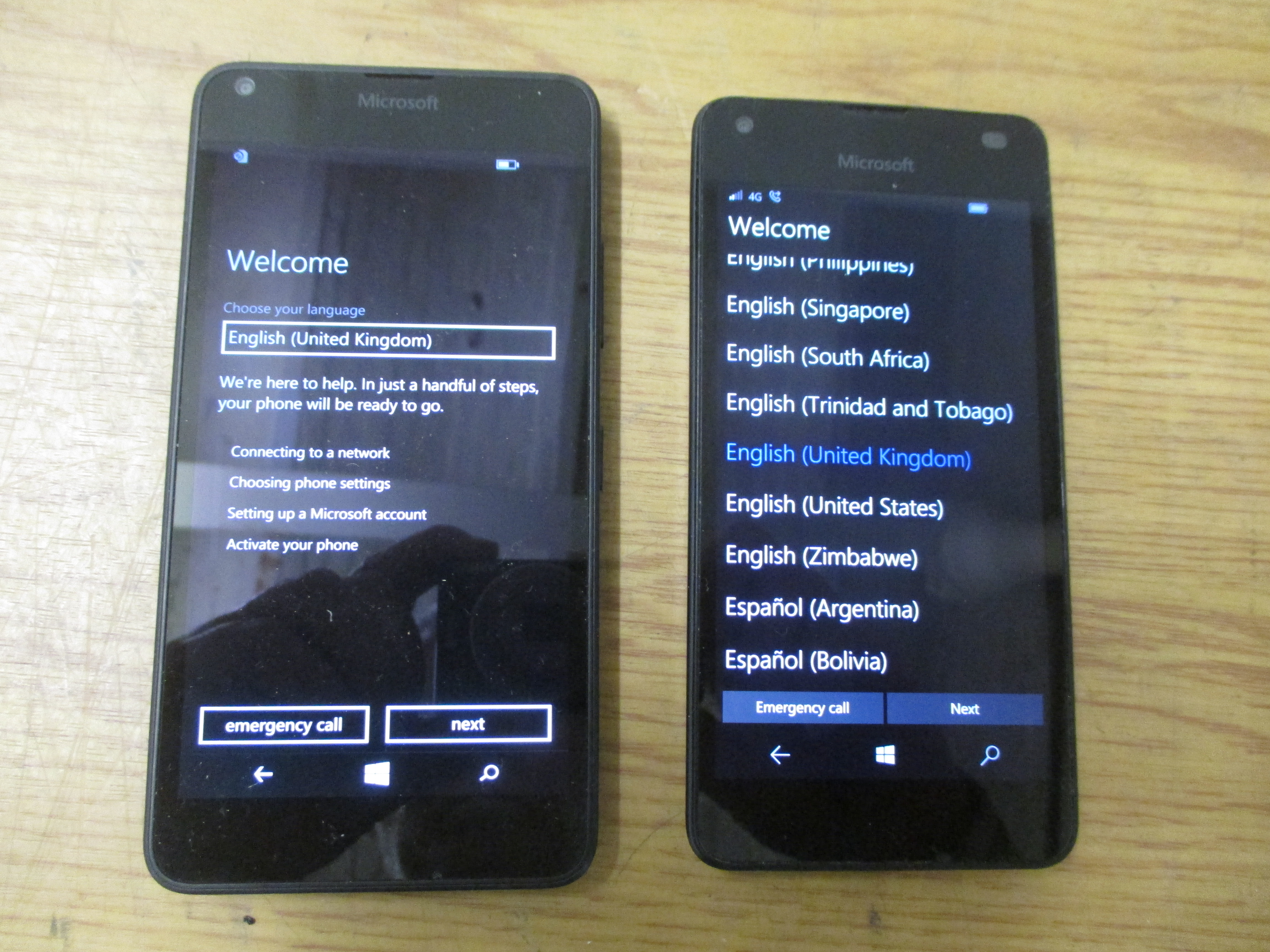 2 X MICROSOFT WINDOWS SMARTPHONES . (1 X RM1072 & 1 X RM1127)