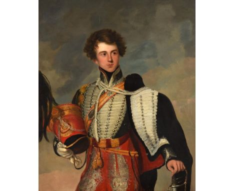 FOLLOWER OF GEORGE HENRY HARLOWPORTRAIT OF CORNET THOMAS HENRY CLARKE TERRY OF THE 15TH HUSSARS (AGED 18)Oil on canvas119.5 x